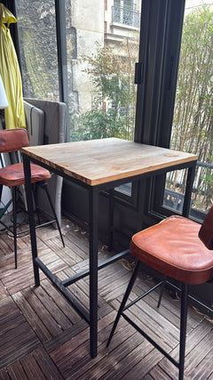Table haute rectangulaire 75x75cm - 3-4