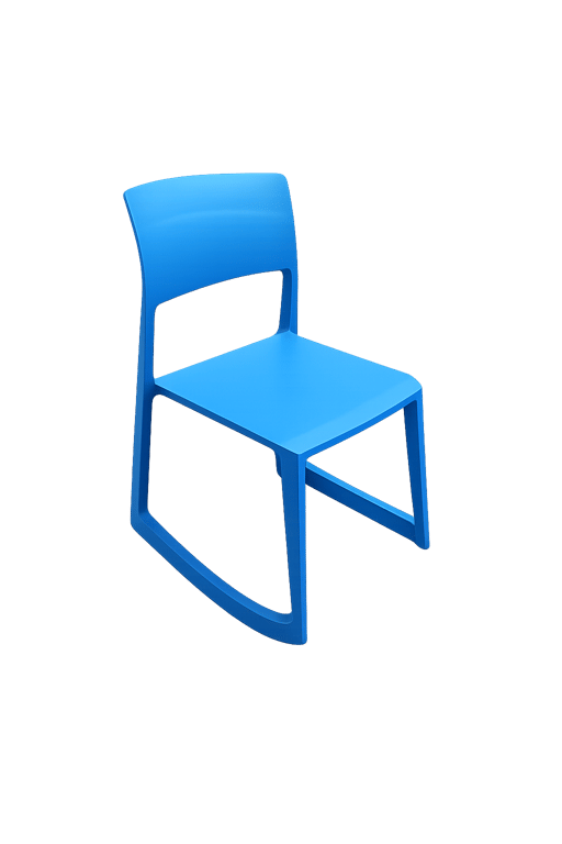 Chaise de cafétéria empilable Pacific Blue