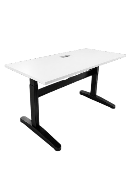 Bureau réglable 140x60 cm avec accès top access et obturateur