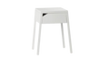 Table basse rectangulaire en mélaminé blanc