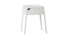 Table basse rectangulaire en mélaminé blanc - 3-4