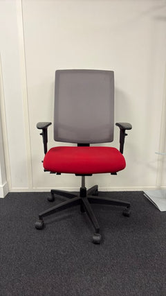 Fauteuil de bureau Rouge et gris - 3-4