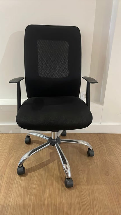 Fauteuil de bureau en tissu avec piètement luge