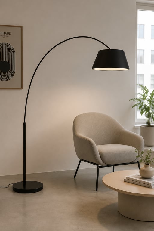 Lampadaire sur pied Métal noir