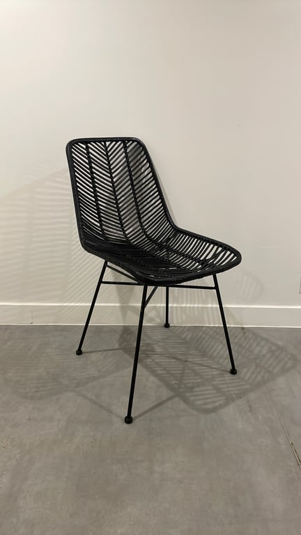 Chaise de cafétéria en bois et métal