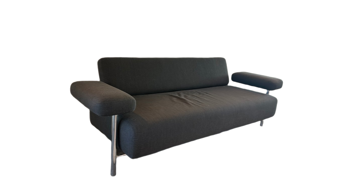 Canapé rectangulaire gris - 3-4