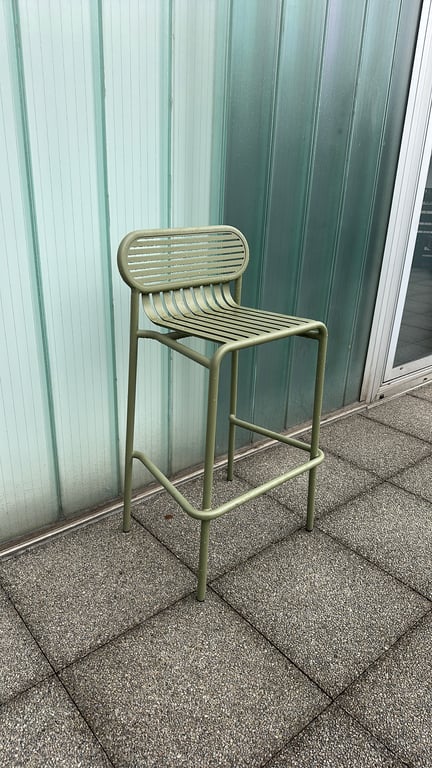 Chaise haute empilable en métal "Green House" - 3-4