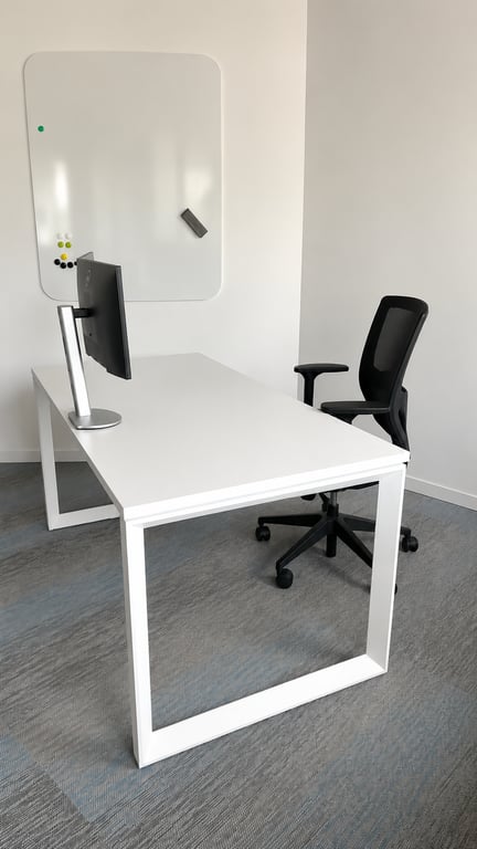 Bureau droit 160x80 blanc