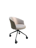 Chaise de réunion Viccarbe avec accoudoirs et roulettes