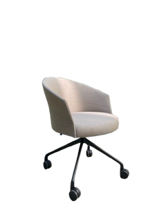 Chaise de réunion Viccarbe avec accoudoirs et roulettes