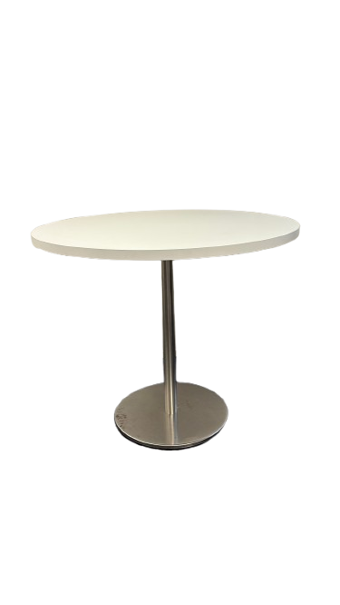 Table de réunion ronde 90x90 Blanc
