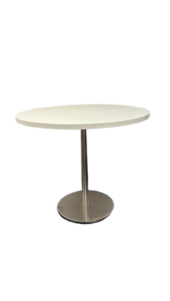 Table de réunion ronde 90x90 Blanc