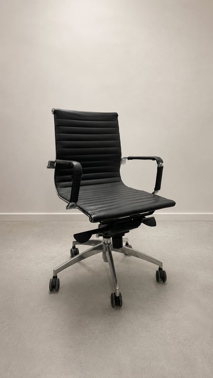 Chaise de réunion en cuir Leixin