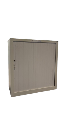 Armoire basse en métal avec portes à rideaux