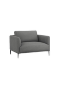 Chauffeuse en velours gris