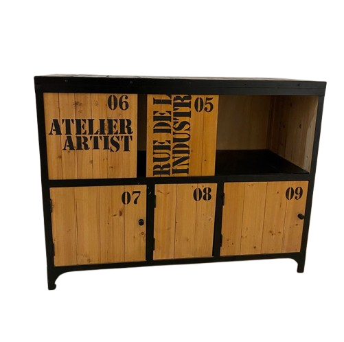 Armoire basse en bois et métal Maison du monde