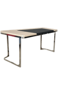 Table d'appoint rectangulaire bois et métal