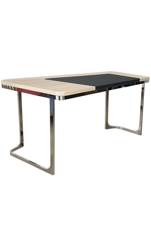 Table d'appoint rectangulaire bois et métal