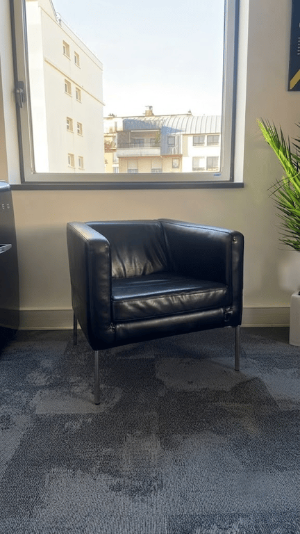 Fauteuil IKEA Cuir Noir