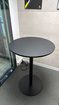 Table haute ronde 79x79 en métal noir - 3-4