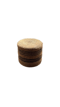 Pouf crème en fibre - 3-4