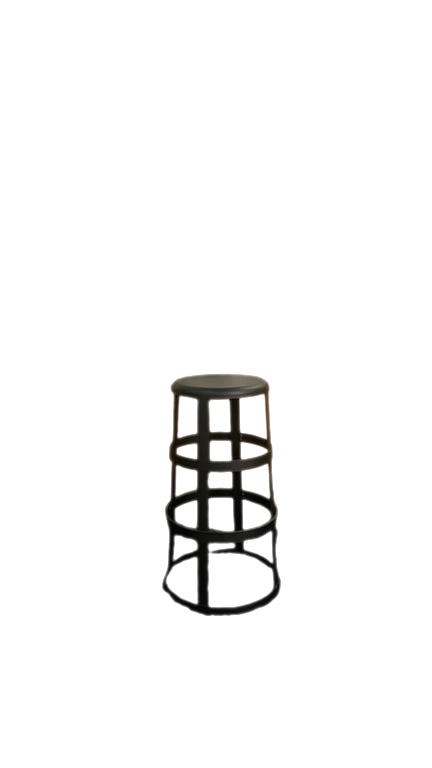Chaise haute en métal noire