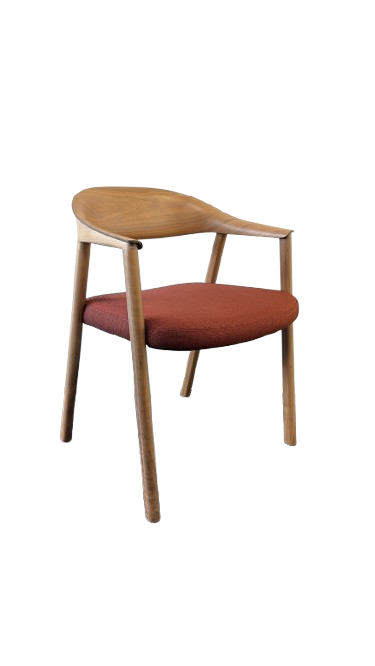 Chaise de réunion en bois et tissu