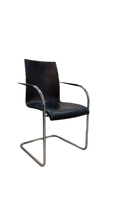 Chaise de réunion cuir noir
