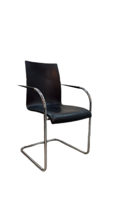 Chaise de réunion cuir noir - 3-4