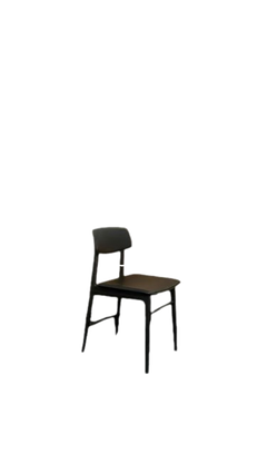 Chaise de cafétéria Molteni&C Woody en cuir