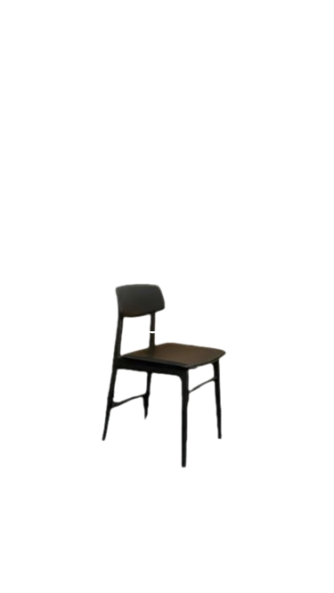 Chaise de cafétéria Molteni&C Woody en cuir