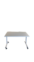 Table rectangulaire 120x80 Blanc avec roulettes