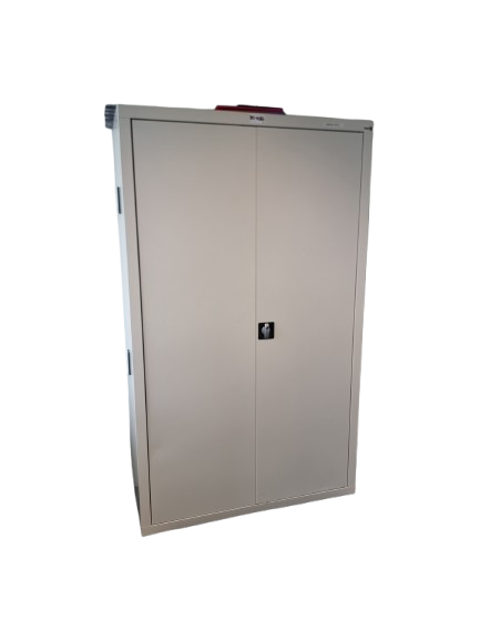 Armoire haute en métal avec portes battantes