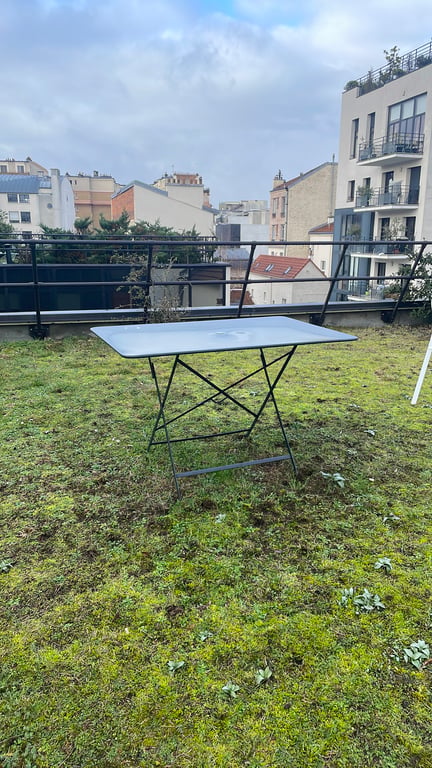 Table d'extérieur pliable en métal Perano - 3-4