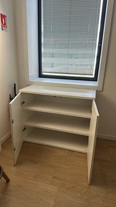 Armoire basse blanche - portes