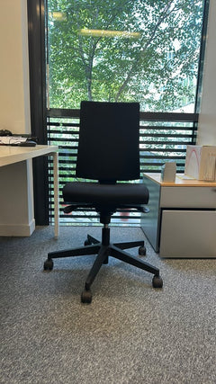 Fauteuil de bureau tissu noir - face