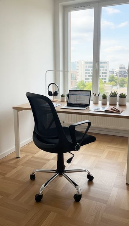 Whoja - Fauteuil de bureau avec roulettes et piètement étoile