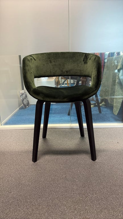Chaise de réunion avec accoudoirs en tissu