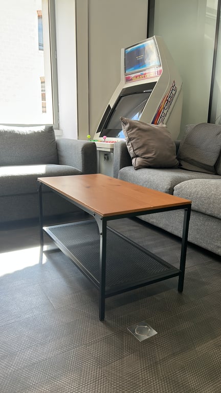 Table basse rectangulaire 90x45 Chêne et métal noir - 3-4