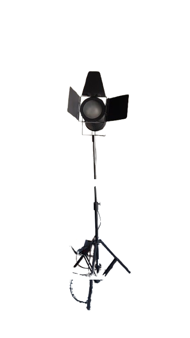 Lampe sur pied en métal noir