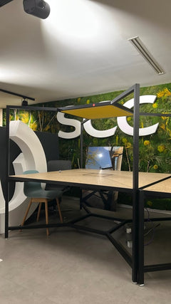 Bureau multiposte 160x160 Fantoni - Hub
