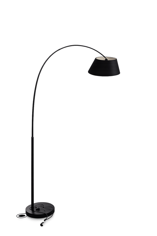 Lampadaire sur pied Métal noir