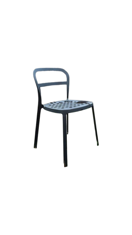 Chaise d'extérieur métal Noir