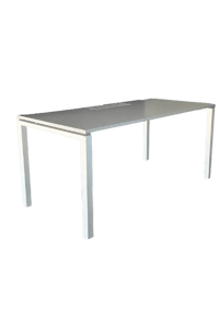 Bureau droit 160x75 avec accès