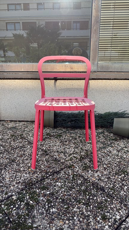 Chaise d'extérieur IKEA Reidar Rouge Métal - 3-4