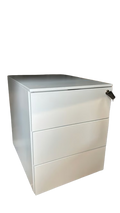 Caisson 3 tiroirs métal blanc