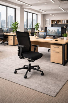 Fauteuil de bureau avec roulettes et rotation de l'assise