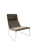 Fauteuil design métal blanc et tissu Pavlova