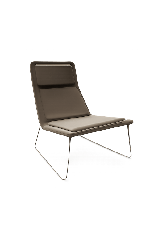 Fauteuil design métal blanc et tissu Pavlova