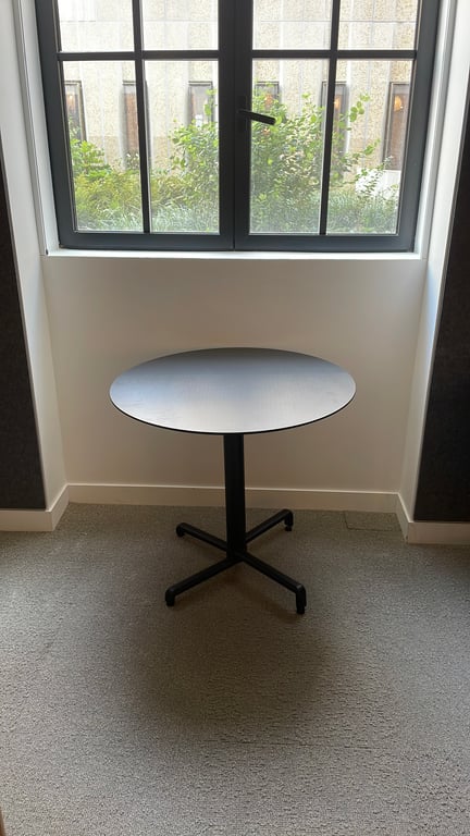 Table ronde de cafétéria 80x80 Noire - Nardi Vega - face